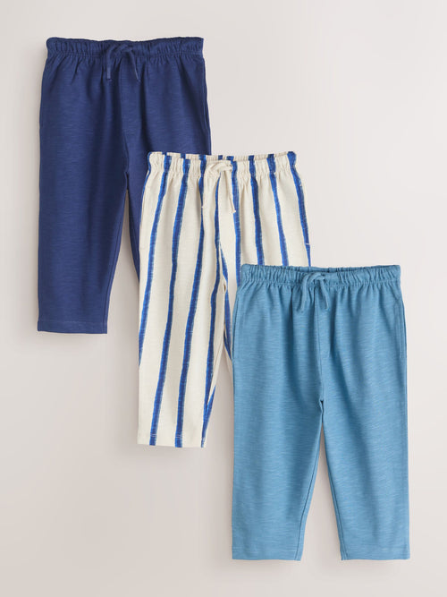 Blue Stripe Joggers 3 Pack (3mths-7yrs) image 1