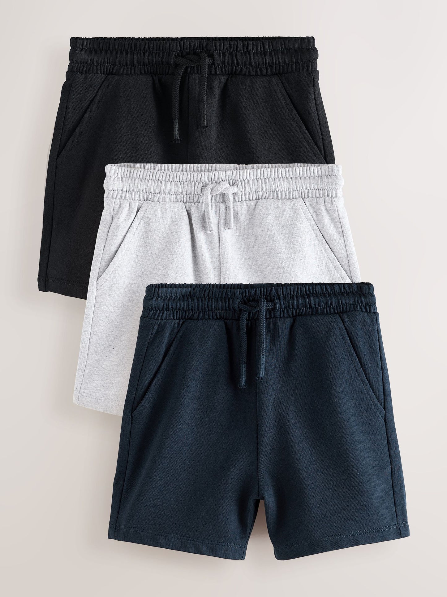 Dsiney Kidz - Black/Grey/Navy Blue Jersey Shorts 3 Pack (3mths-7yrs) image 1