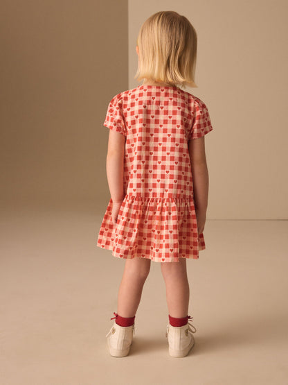 Dsiney Kidz - Red Heart Short Sleeve Cotton Dress (3mths-8yrs) image 3