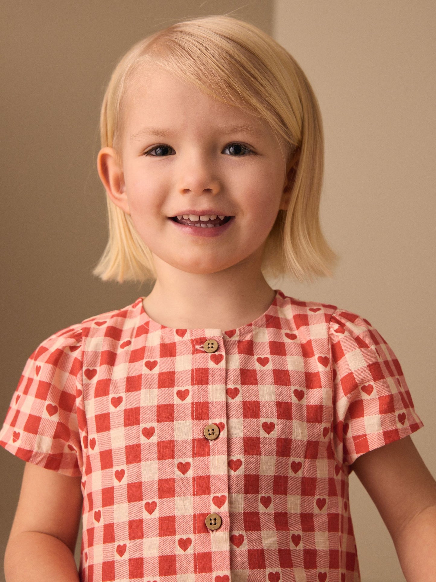 Dsiney Kidz - Red Heart Short Sleeve Cotton Dress (3mths-8yrs) image 4
