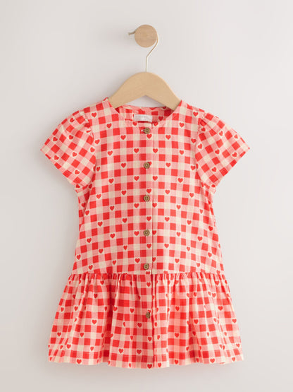 Dsiney Kidz - Red Heart Short Sleeve Cotton Dress (3mths-8yrs) image 5