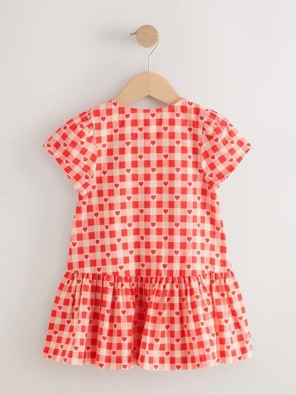 Dsiney Kidz - Red Heart Short Sleeve Cotton Dress (3mths-8yrs) image 6