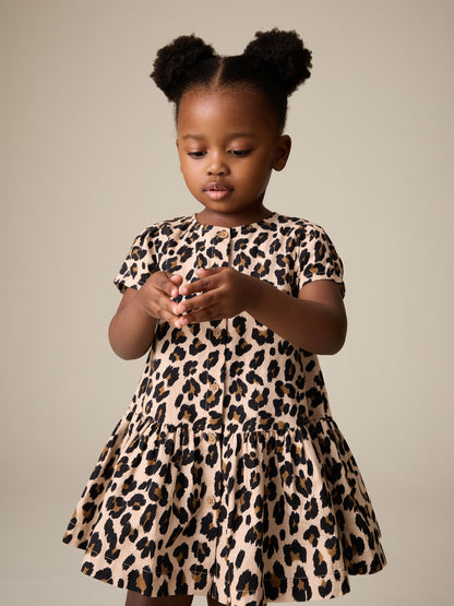 Animal Print Short Sleeve Cotton Dress (3mths-8yrs) image 1