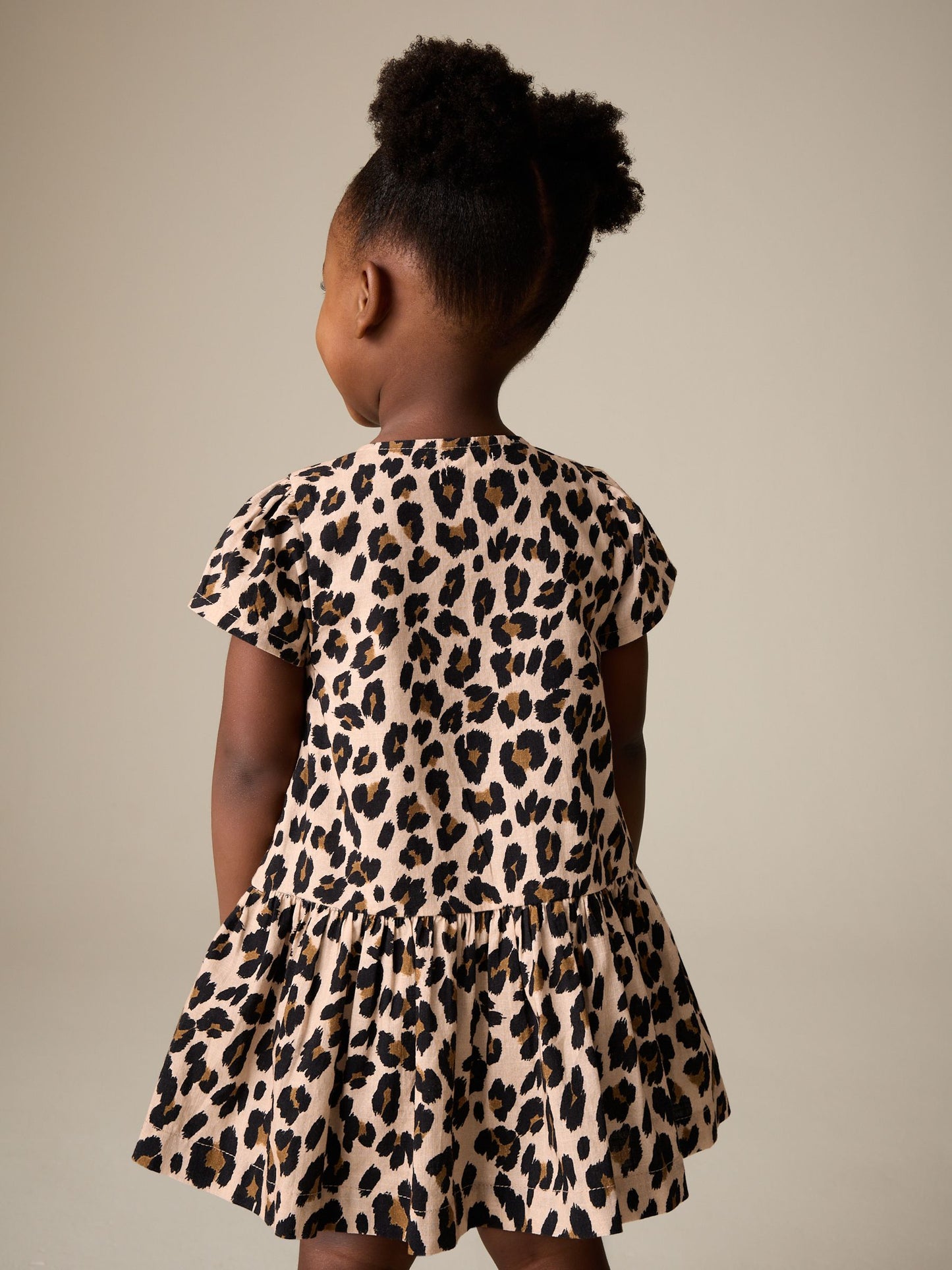 Animal Print Short Sleeve Cotton Dress (3mths-8yrs) image 3