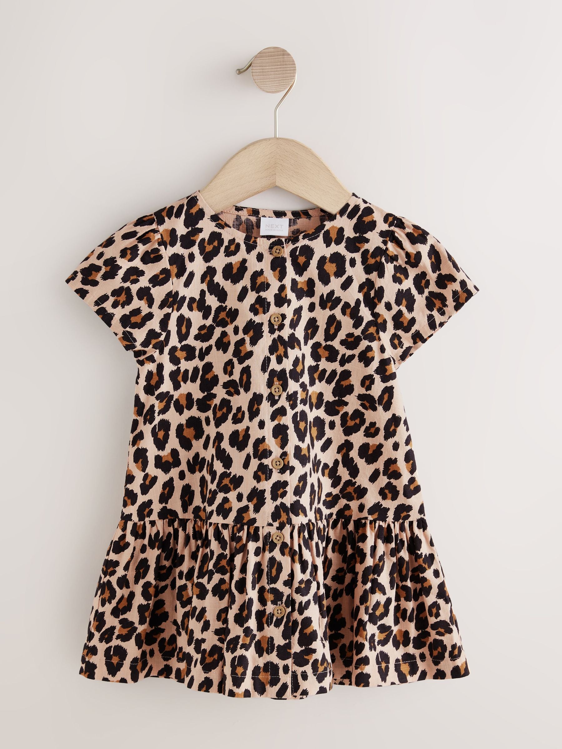 Animal Print Short Sleeve Cotton Dress (3mths-8yrs) image 5