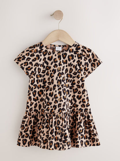 Animal Print Short Sleeve Cotton Dress (3mths-8yrs) image 5
