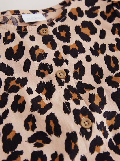 Animal Print Short Sleeve Cotton Dress (3mths-8yrs) image 8