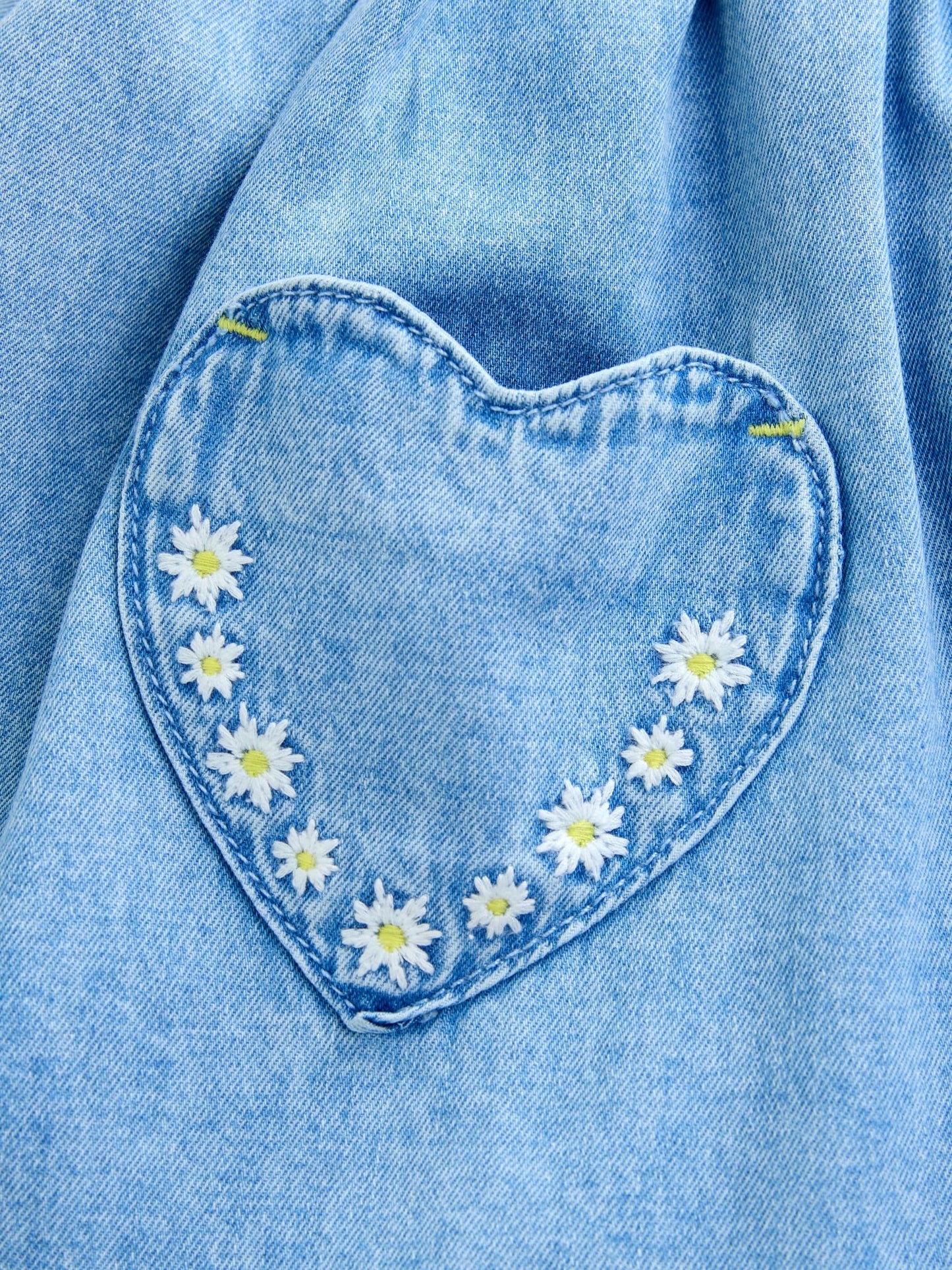Mid Blue Denim Frill Sleeve Dress (3mths-8yrs) image 8