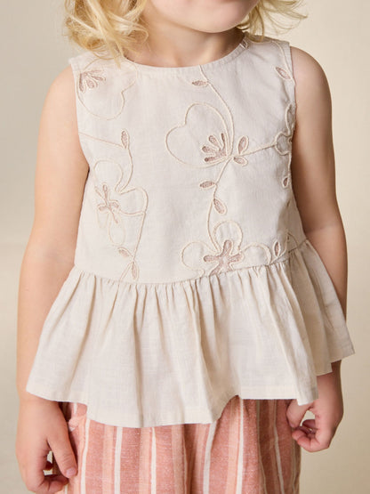 Neutral Embroidered Blouse And Trousers Co-ord Set (3mths-8yrs) image 4