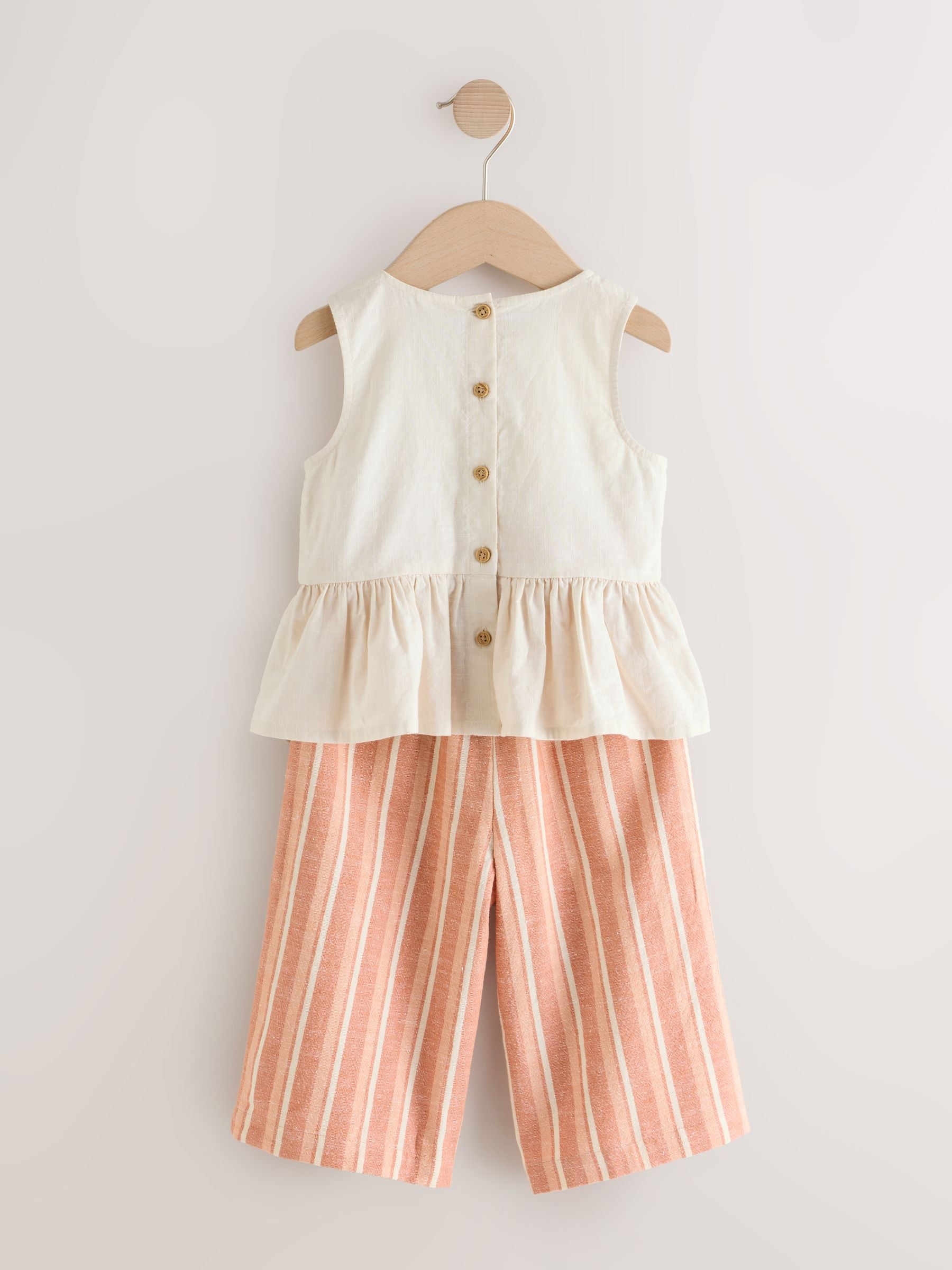 Neutral Embroidered Blouse And Trousers Co-ord Set (3mths-8yrs) image 7