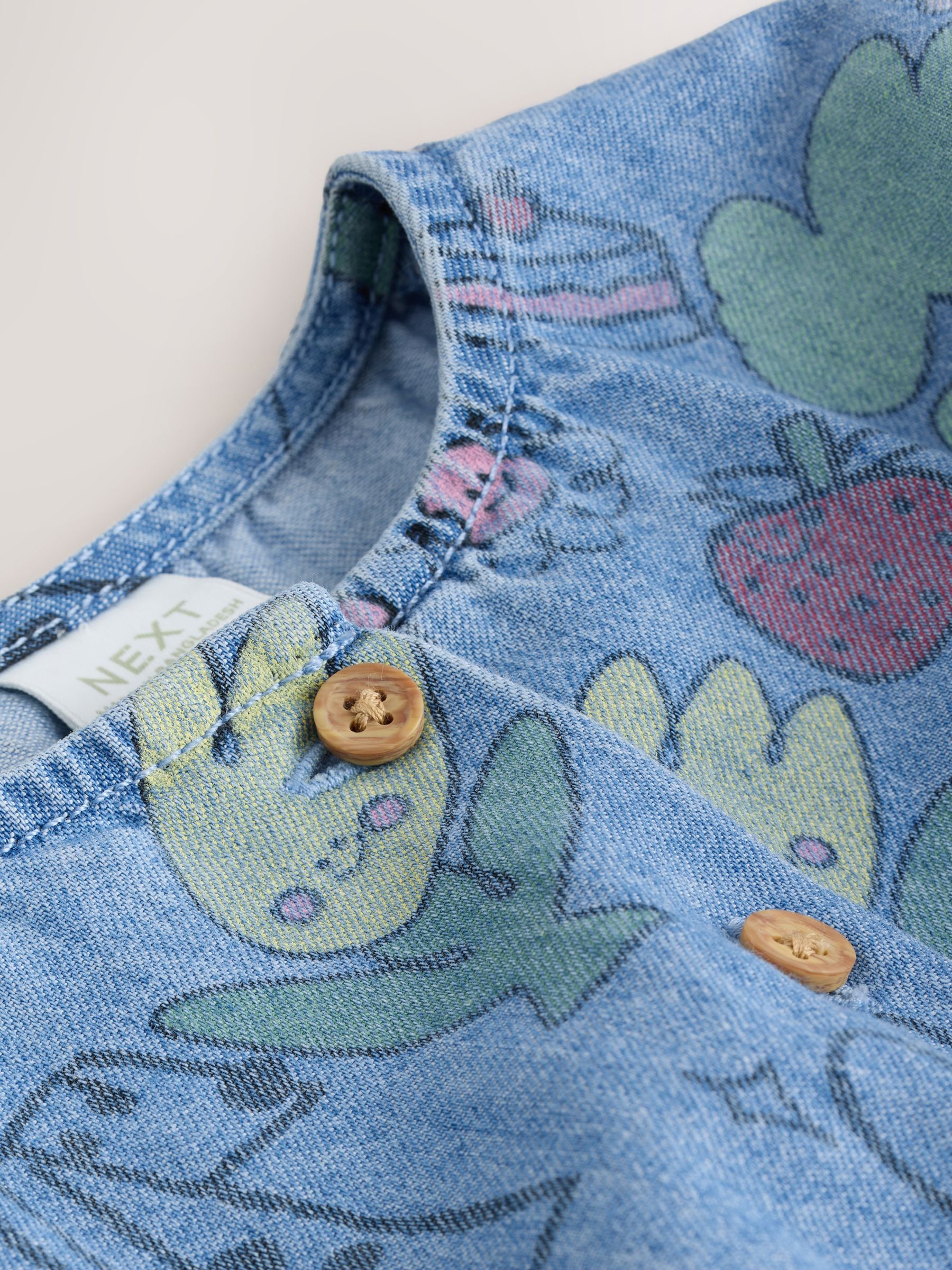 Pet Print Denim Short Sleeve Dress (3mths-8yrs) image 6