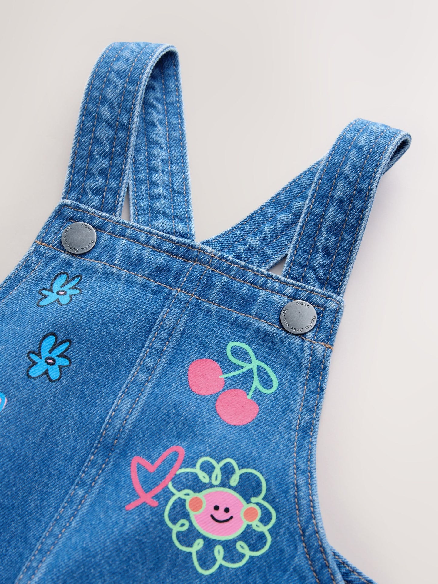 Mid Blue Character Denim Pinafore Dress (3mths-8yrs) image 6