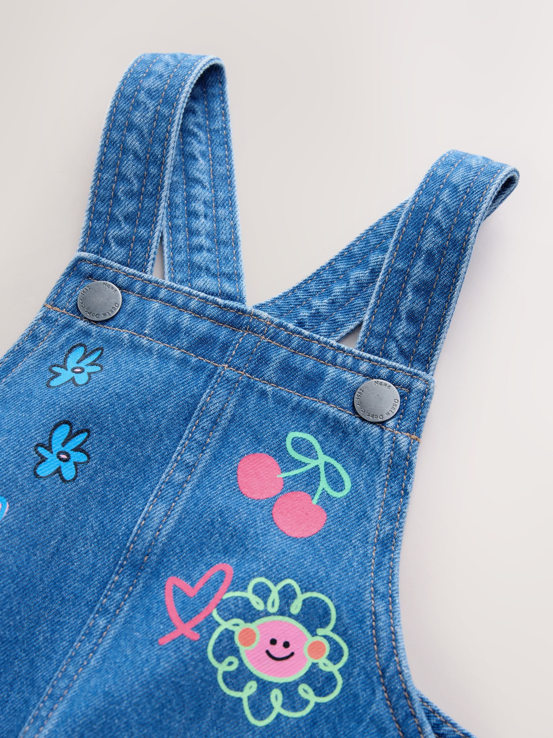 Mid Blue Character Denim Pinafore Dress (3mths-8yrs) image 6