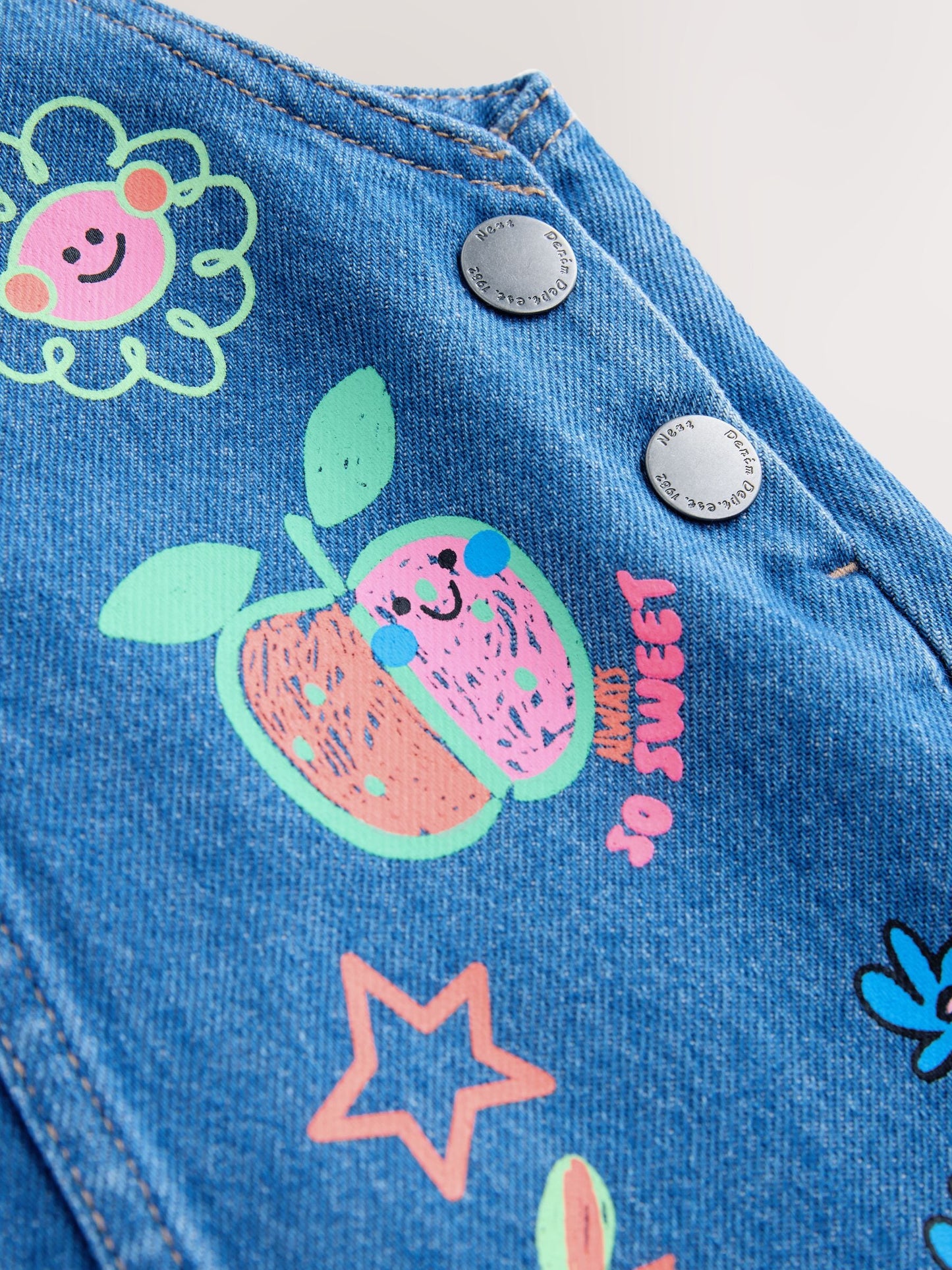 Mid Blue Character Denim Pinafore Dress (3mths-8yrs) image 7