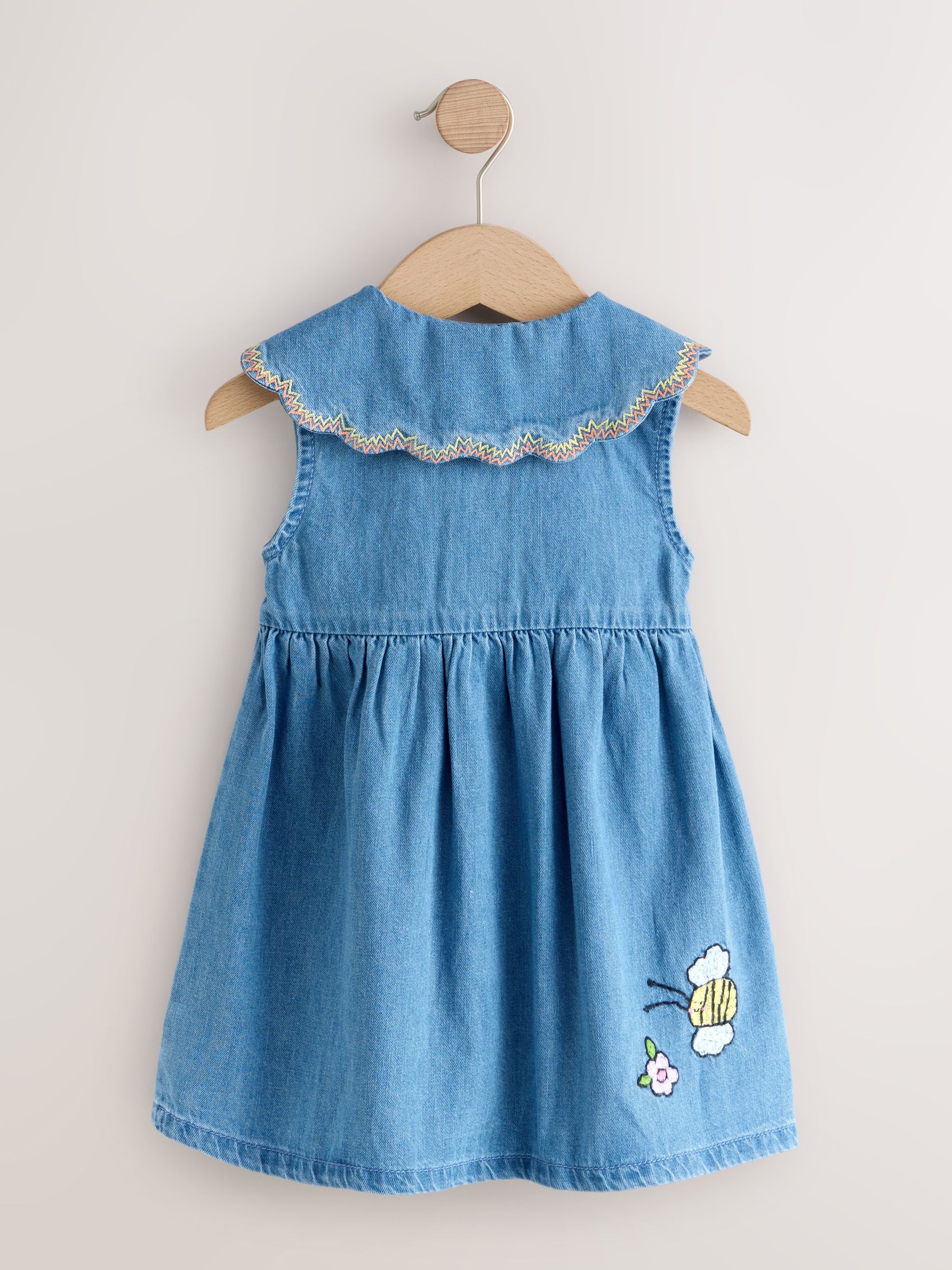 Character Embroidered Collar Denim Dress (3mths-8yrs) image 6