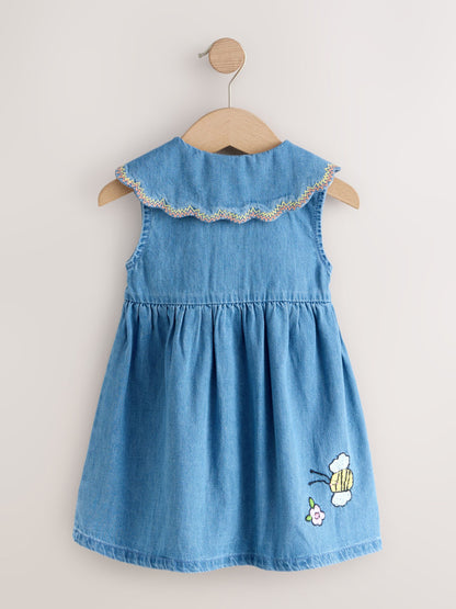 Character Embroidered Collar Denim Dress (3mths-8yrs) image 6