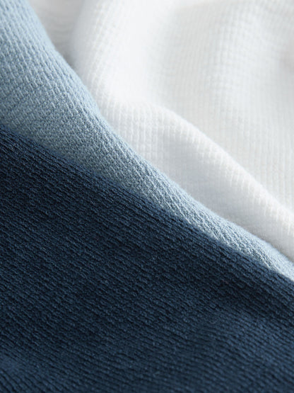 Navy/Blue/Stone Short Sleeve Henley Neck T-Shirts 3 Pack (3mths-7yrs) image 6