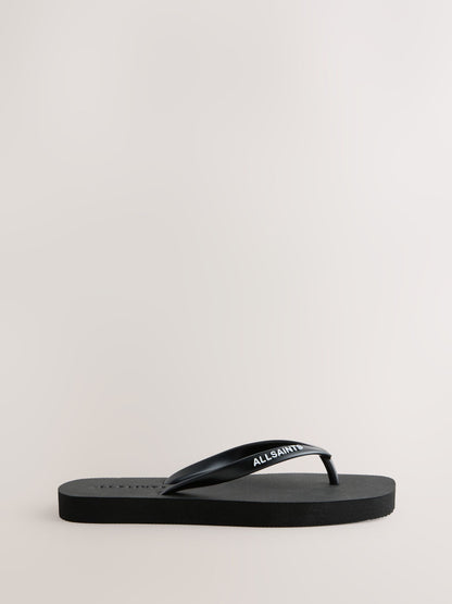 smALLSAINTS Black Square Toe Flip Flops image 2