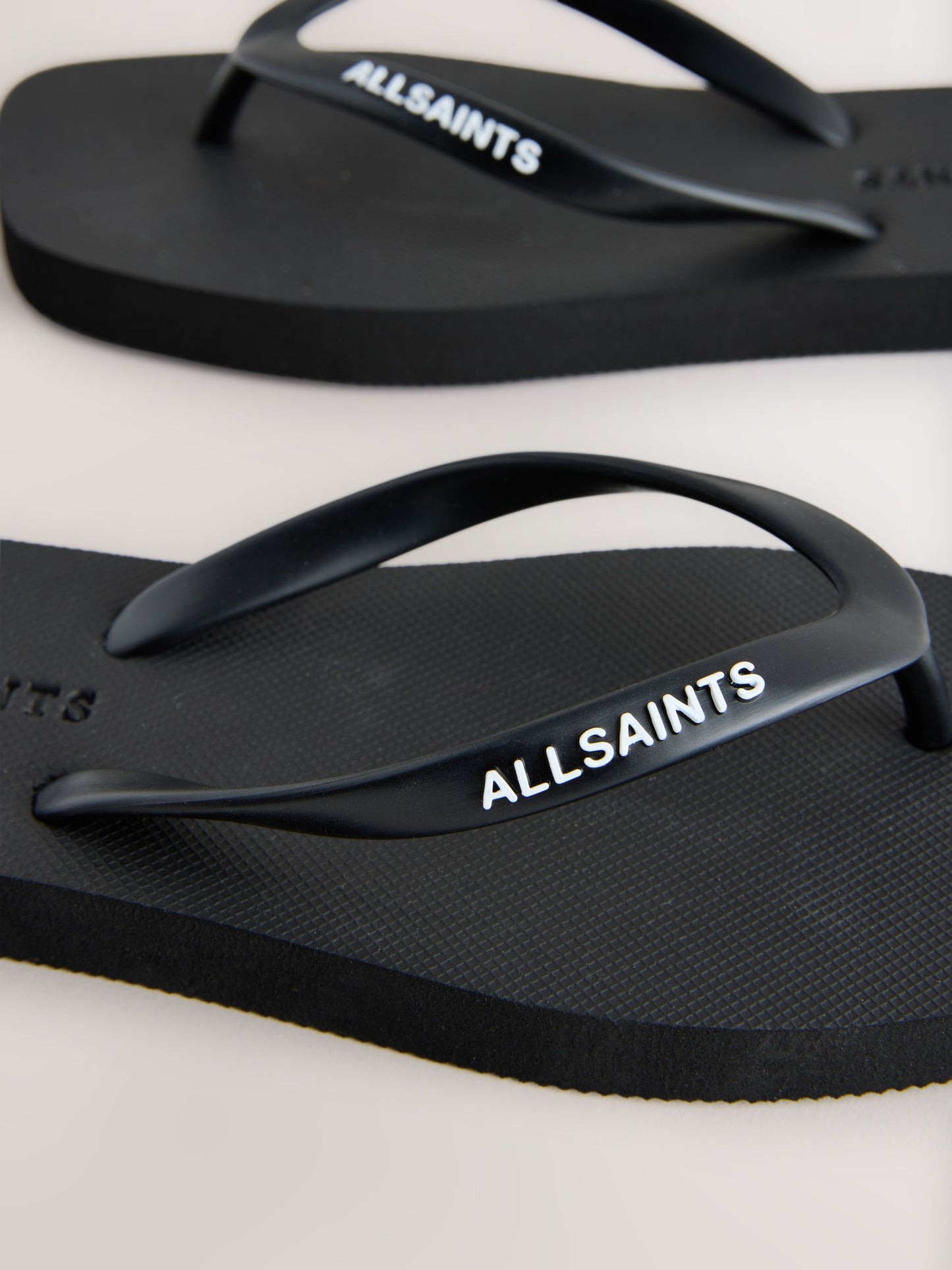 smALLSAINTS Black Square Toe Flip Flops image 3