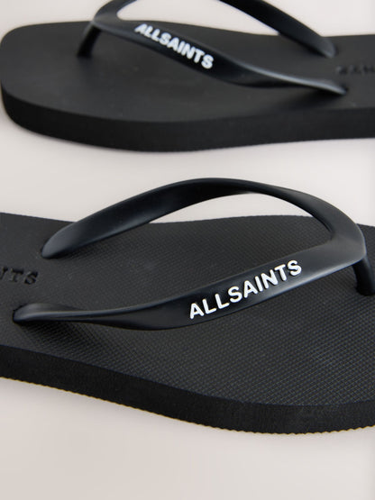 smALLSAINTS Black Square Toe Flip Flops image 3