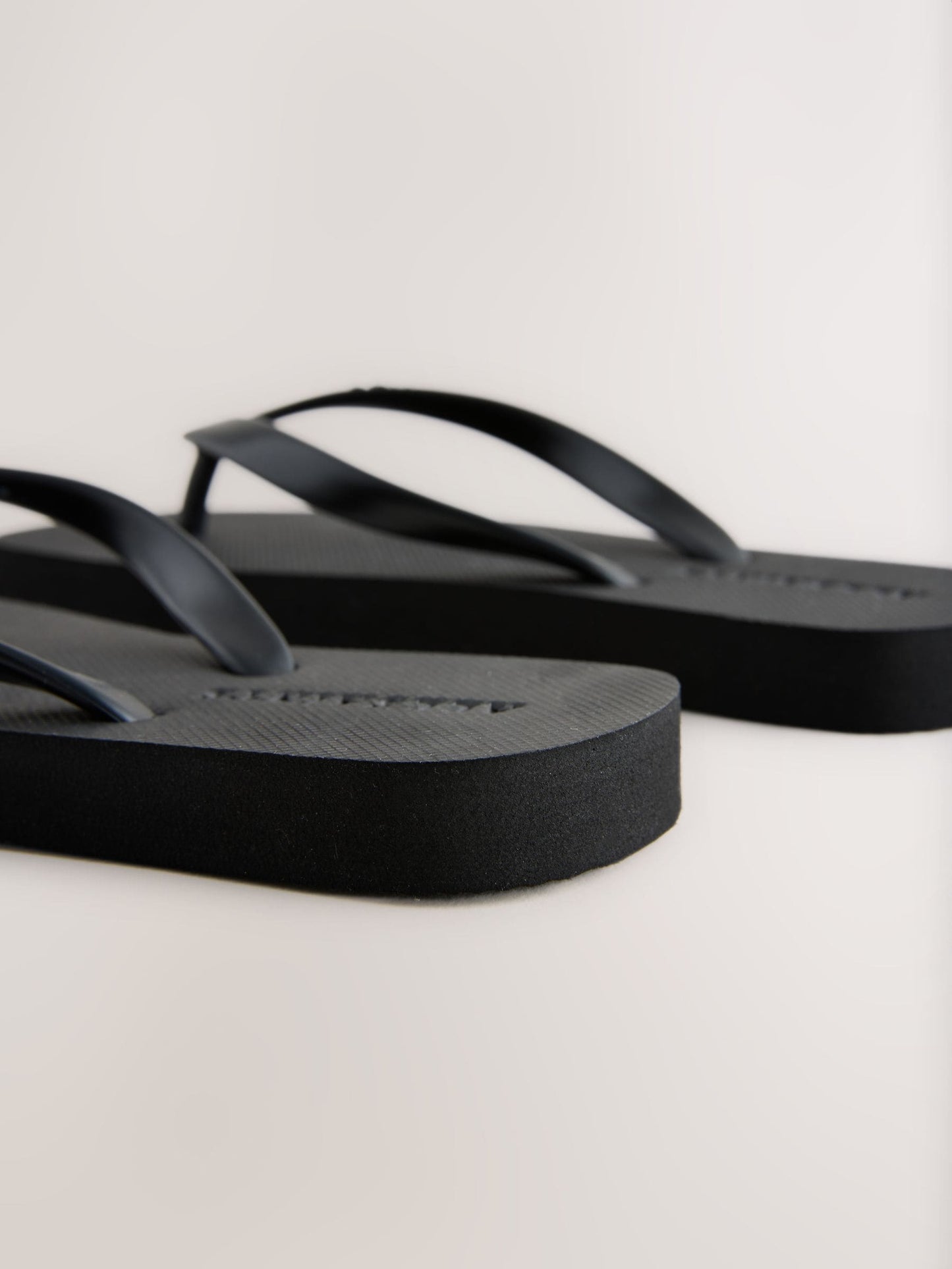 smALLSAINTS Black Square Toe Flip Flops image 5