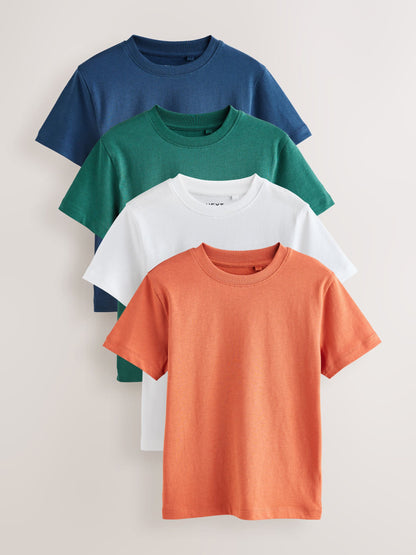 Dsiney Kidz - White/Navy/Green/Orange Regular Fit Short Sleeves T-Shirts 4 Pack (3-16yrs) image 1