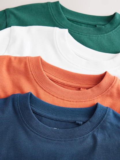 Dsiney Kidz - White/Navy/Green/Orange Regular Fit Short Sleeves T-Shirts 4 Pack (3-16yrs) image 8