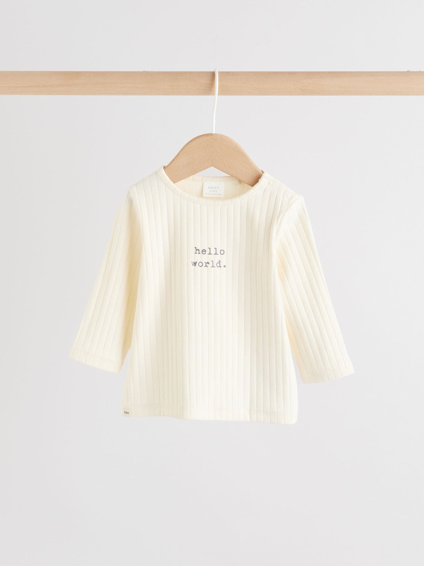 Cream Hello World Top and Leggings Baby Set (0-18mths) image 3