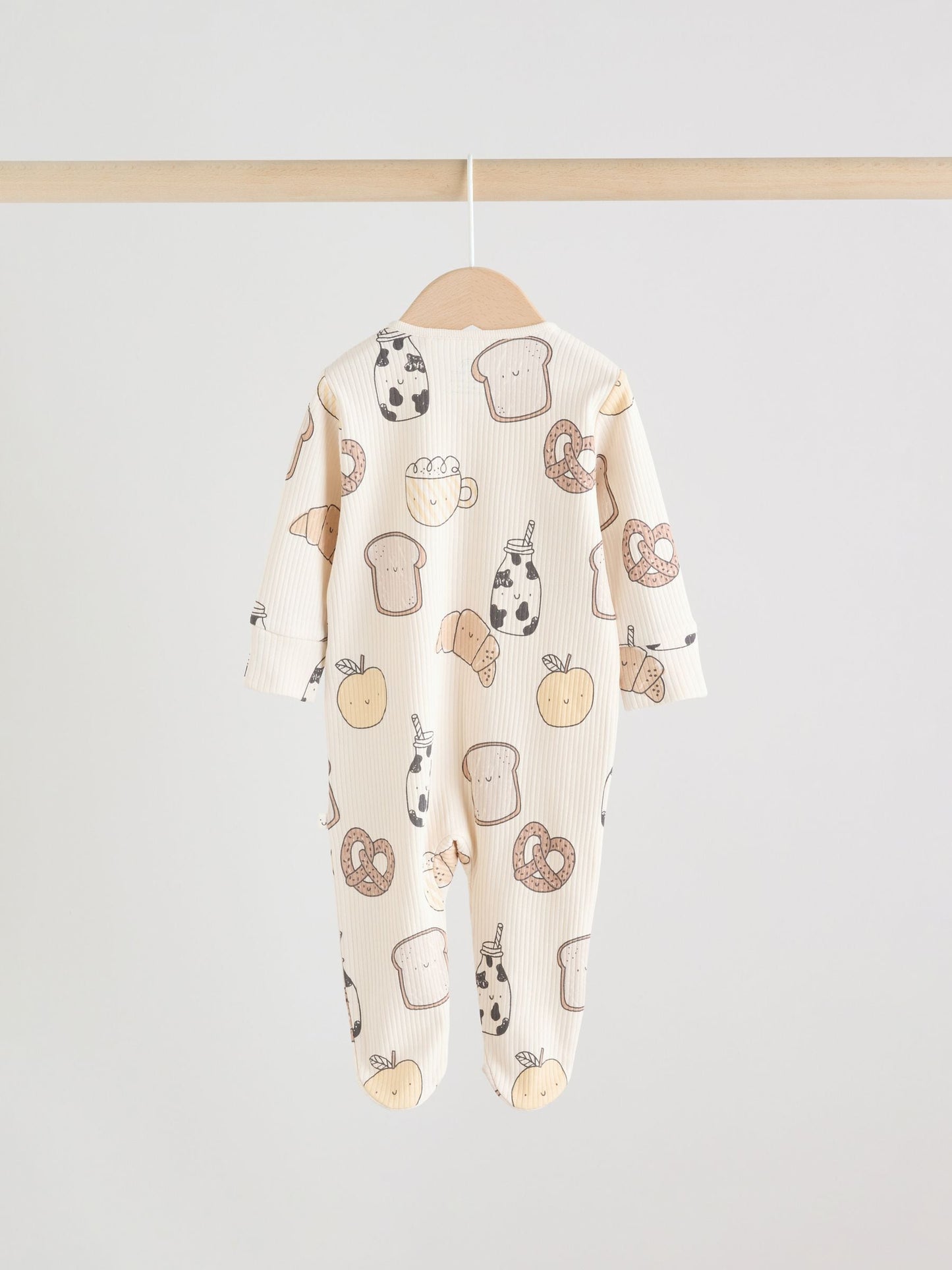 Neutral Two Way Zip Baby Sleepsuit 3 Pack (0-2yrs) image 8