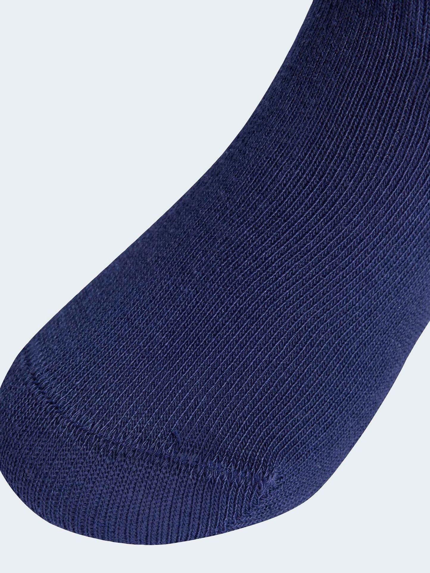 adidas White/Blue 6 Pack Kids 3-Stripe Crew Socks 6 Pack image 2