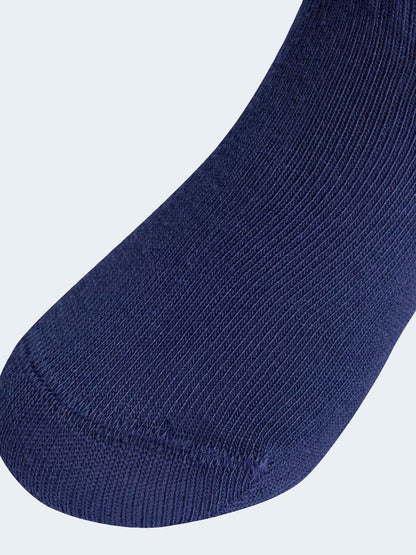 adidas White/Blue 6 Pack Kids 3-Stripe Crew Socks 6 Pack image 2