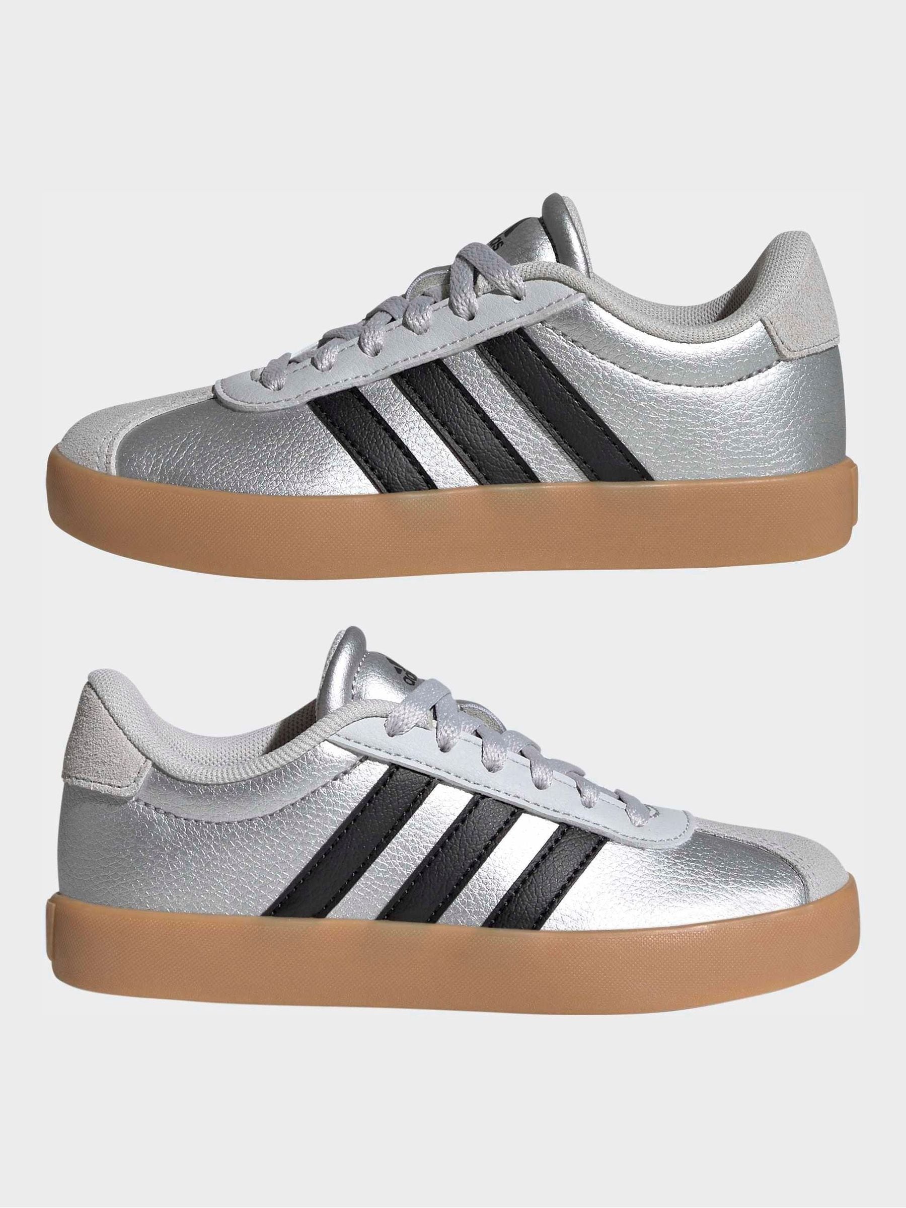 adidas Grey VL Court 3.0 Trainers image 8