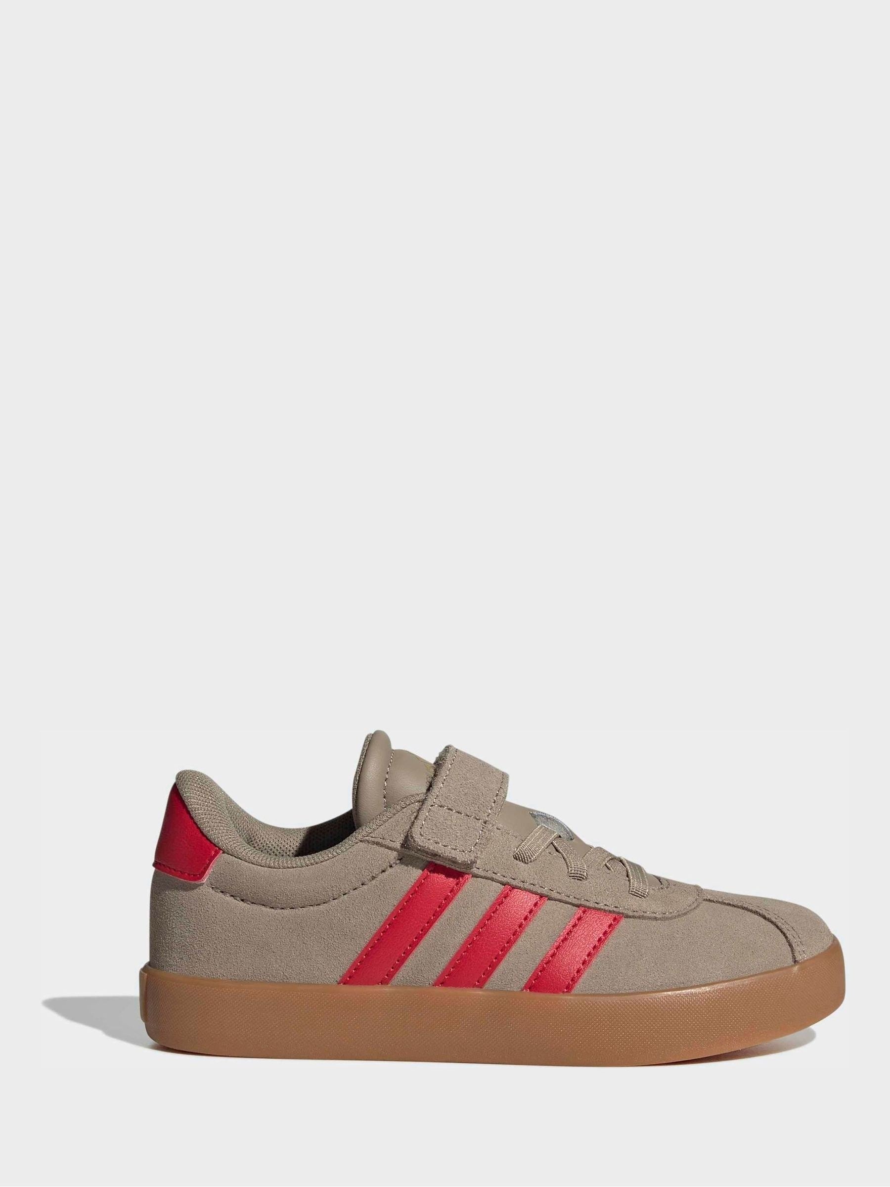 adidas Brown/Red Vl Court 3.0 Trainers image 1