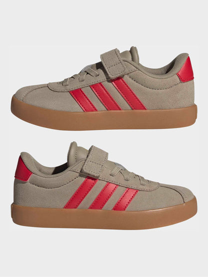 adidas Brown/Red Vl Court 3.0 Trainers image 5