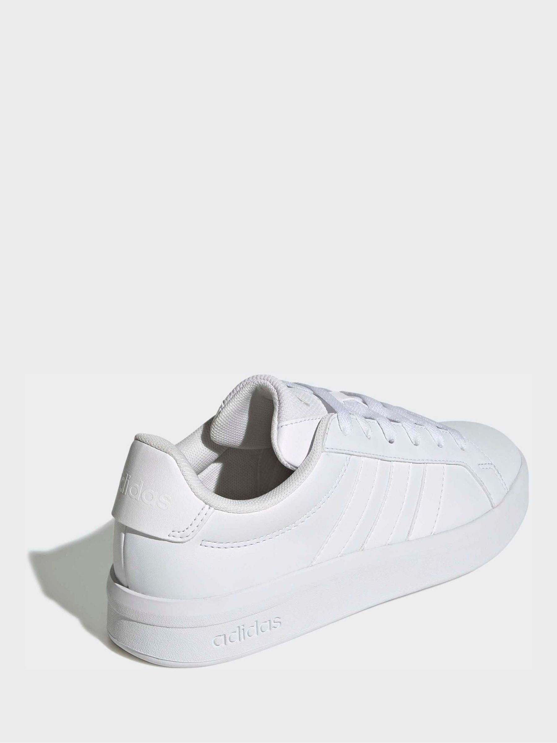 adidas White Grand Court 3.0 Junior Trainers image 3