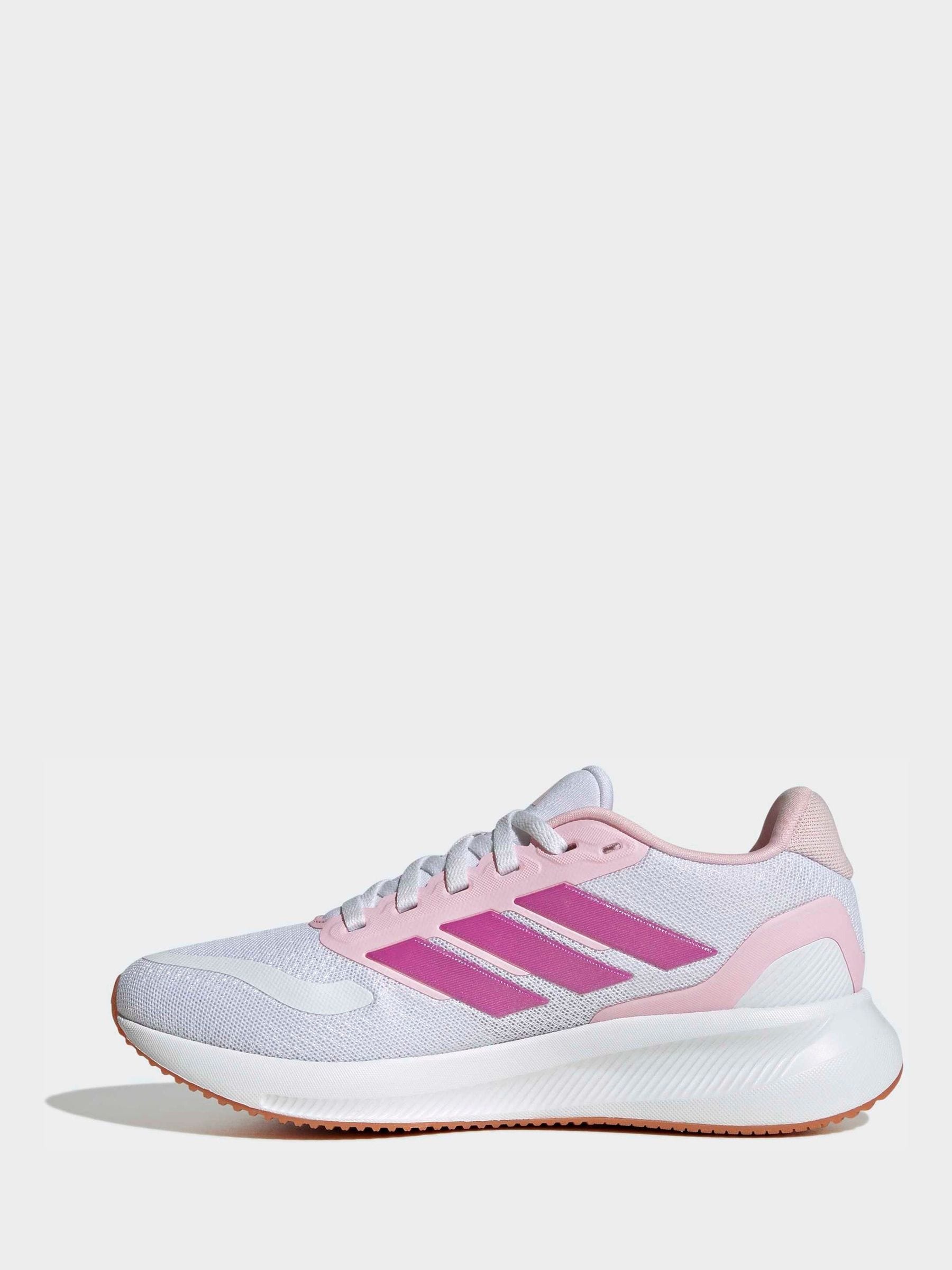 adidas White Runfalcon 5 Lace Running Junior Trainers image 2