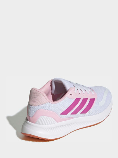 adidas White Runfalcon 5 Lace Running Junior Trainers image 4