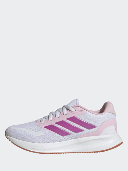 adidas White Runfalcon 5 Lace Running Junior Trainers image 5