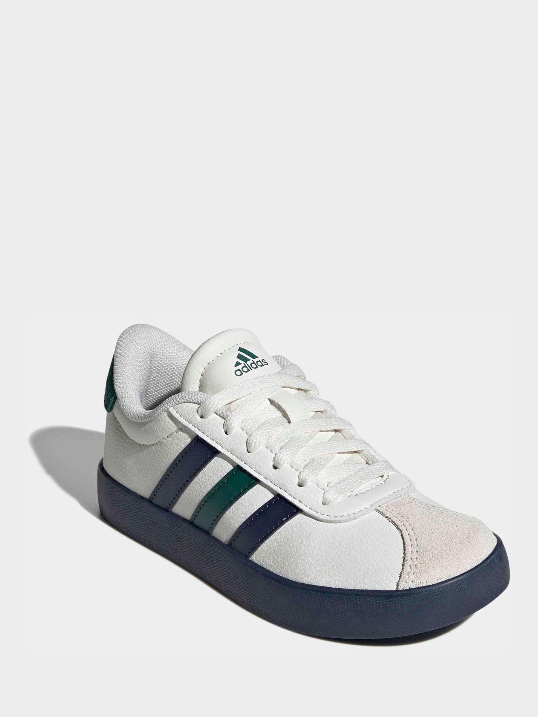 adidas White VL Court 3.0 Kids Trainers image 1