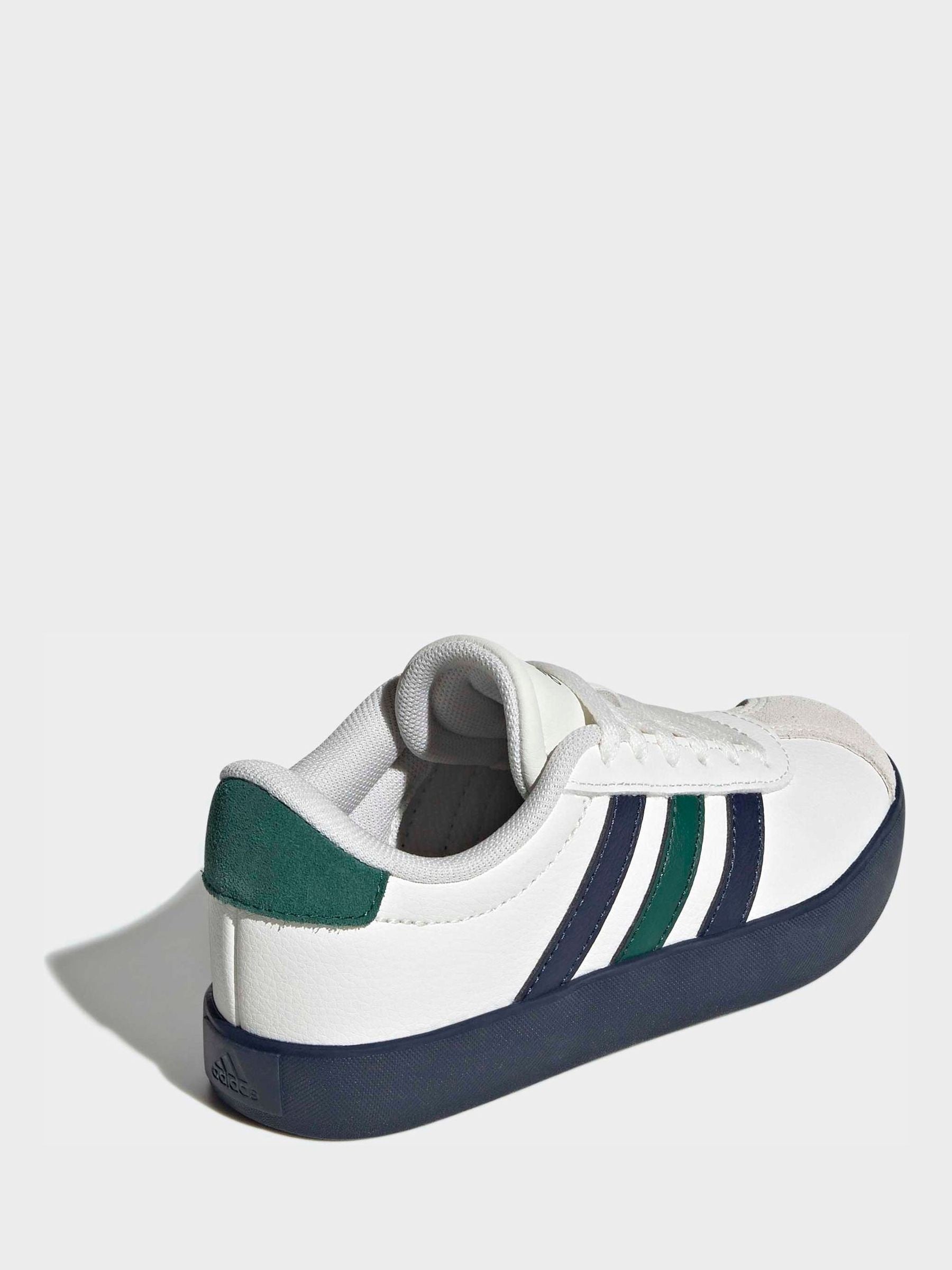 adidas White VL Court 3.0 Kids Trainers image 2