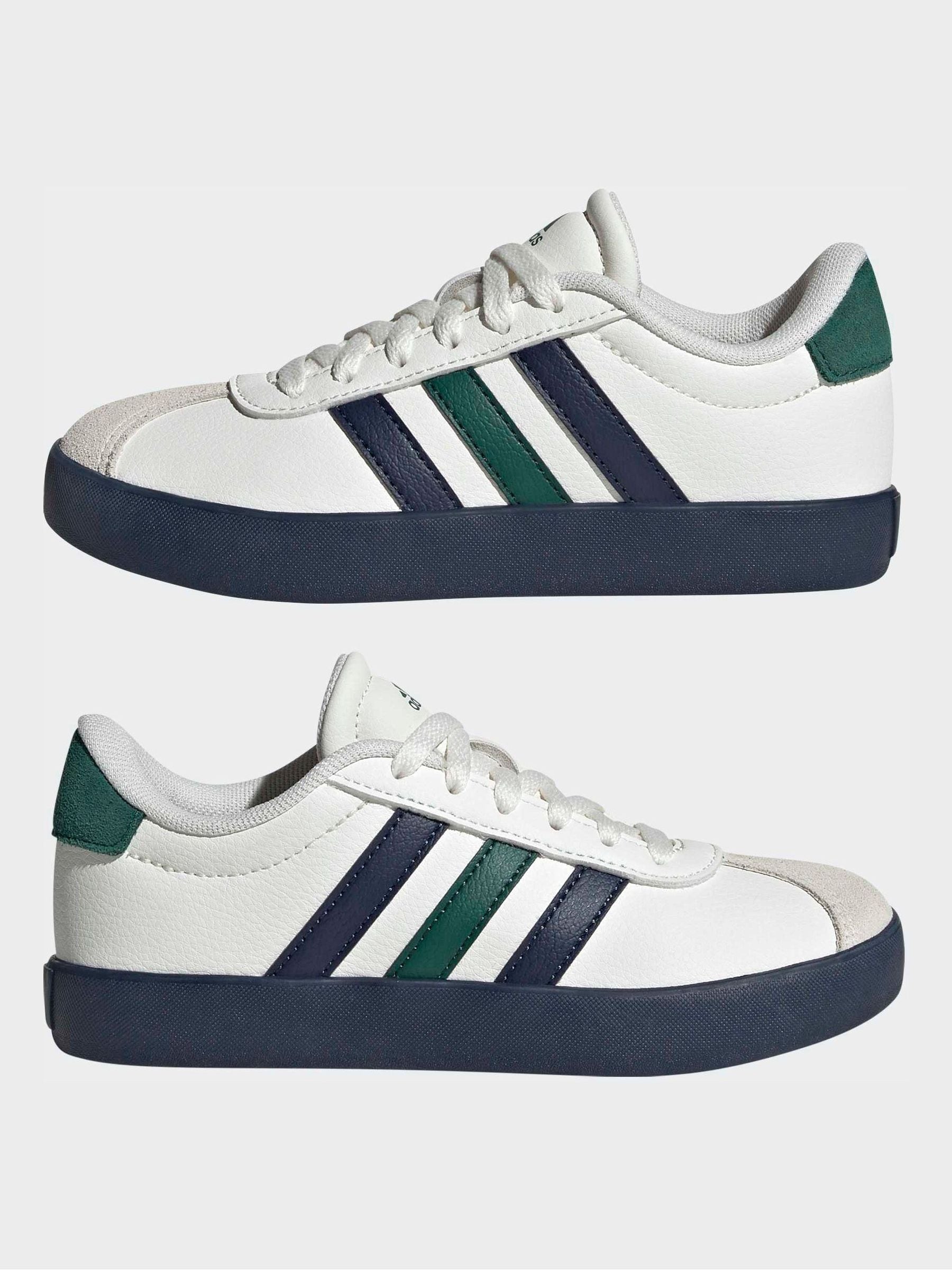 adidas White VL Court 3.0 Kids Trainers image 5