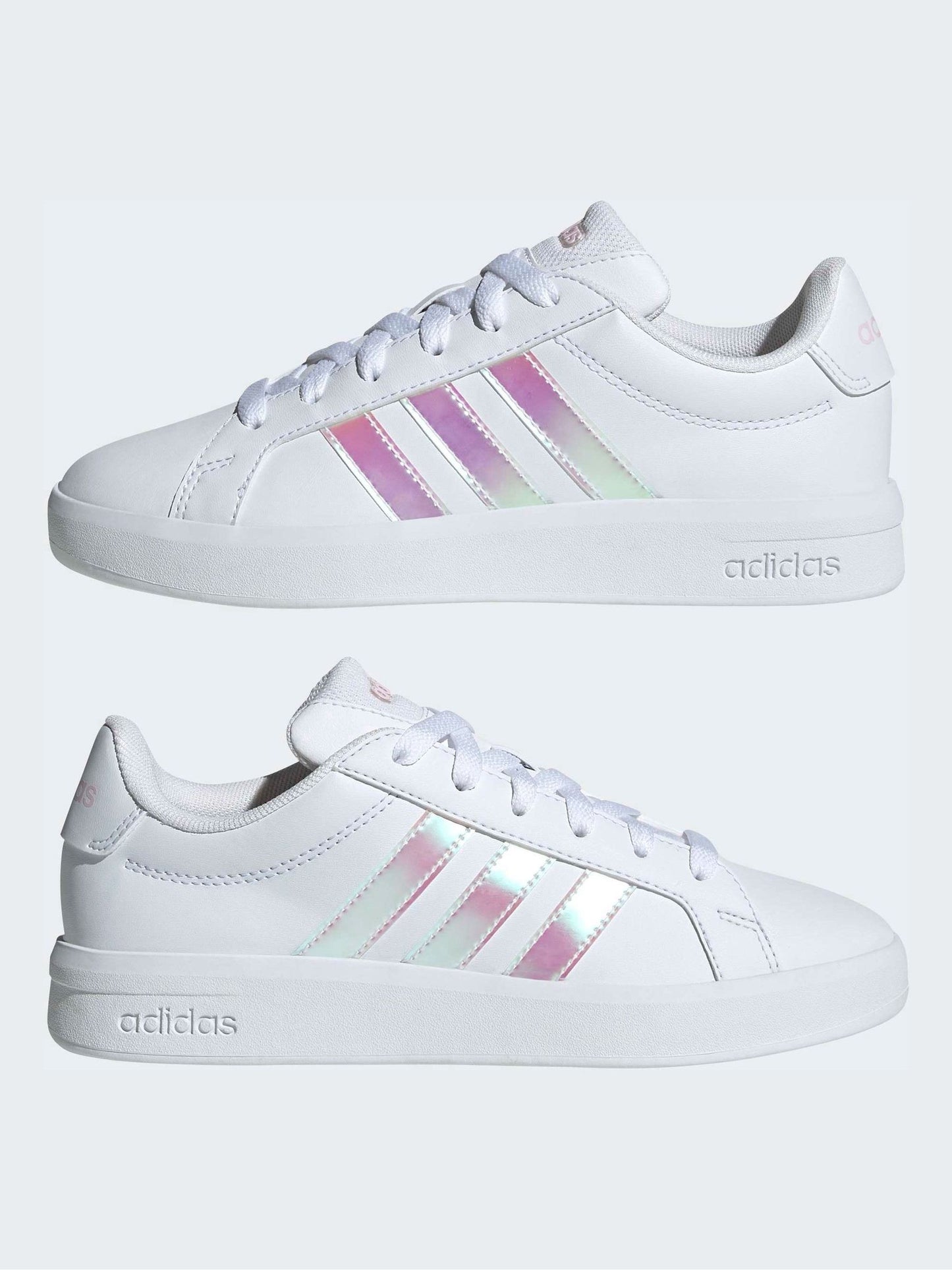adidas White Grand Court 3.0 Junior Trainers image 2