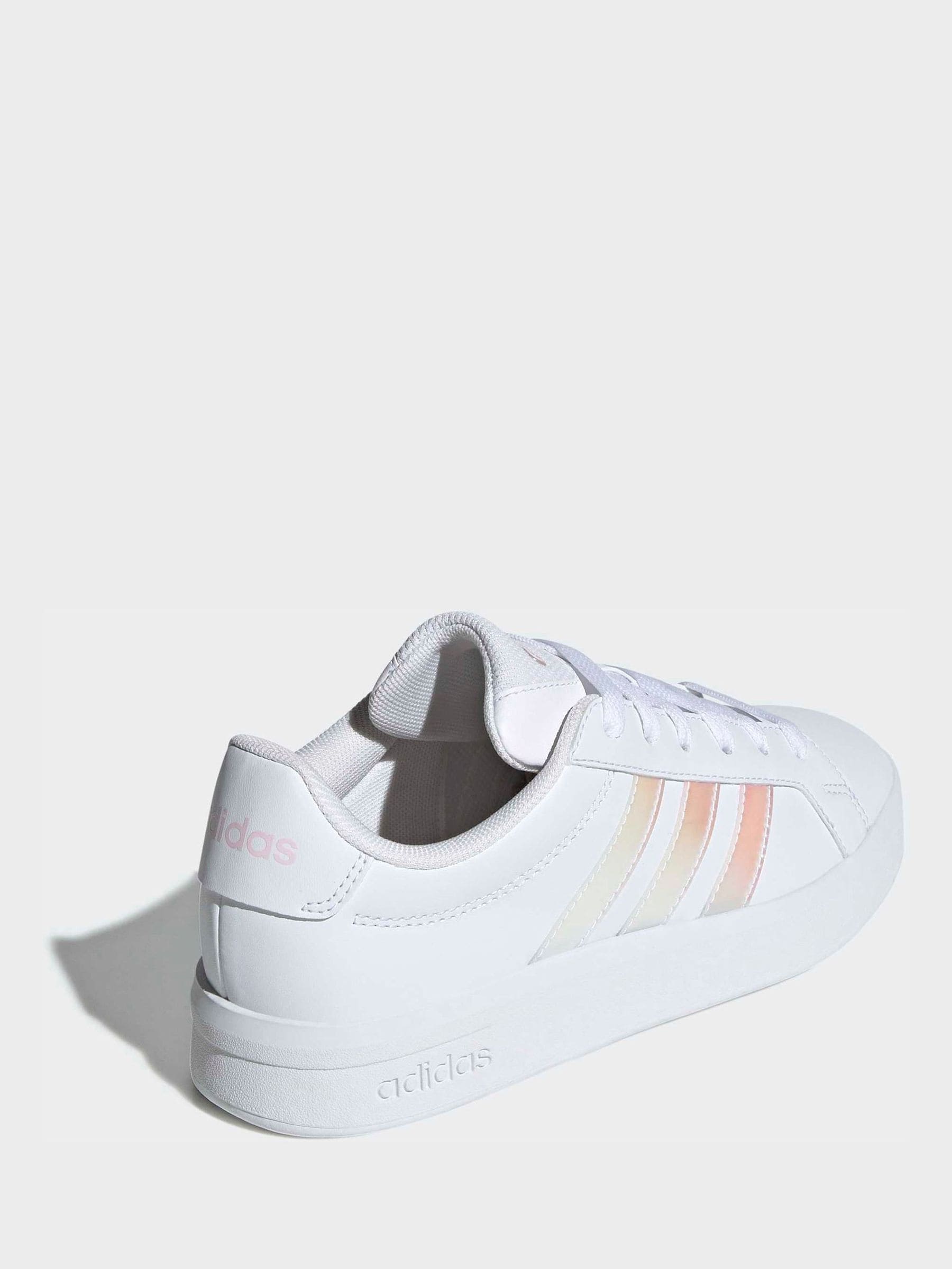 adidas White Grand Court 3.0 Junior Trainers image 3