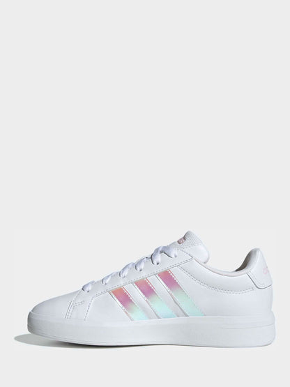adidas White Grand Court 3.0 Junior Trainers image 6