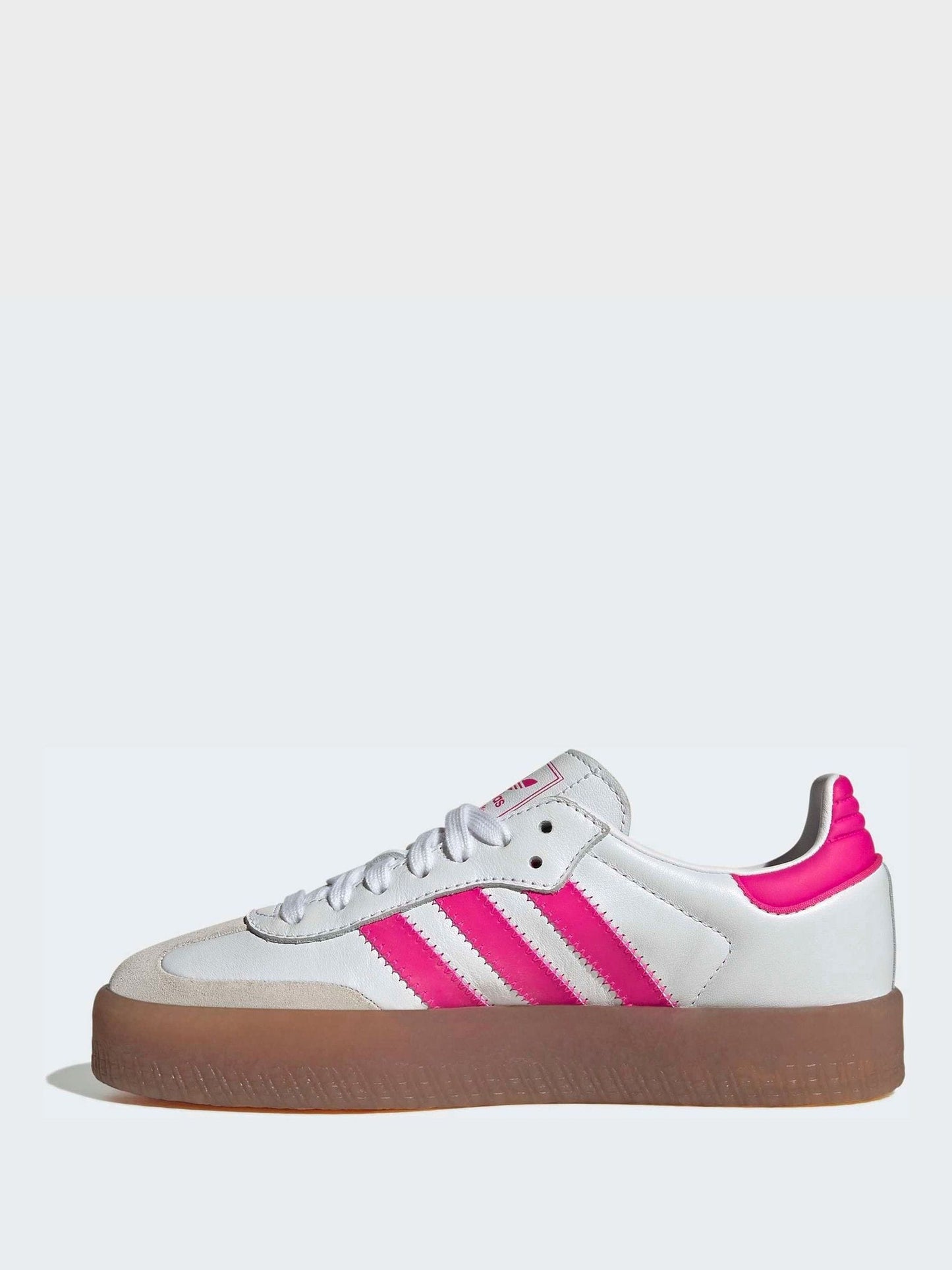 adidas Originals White/Pink Sambae Junior Trainers image 2