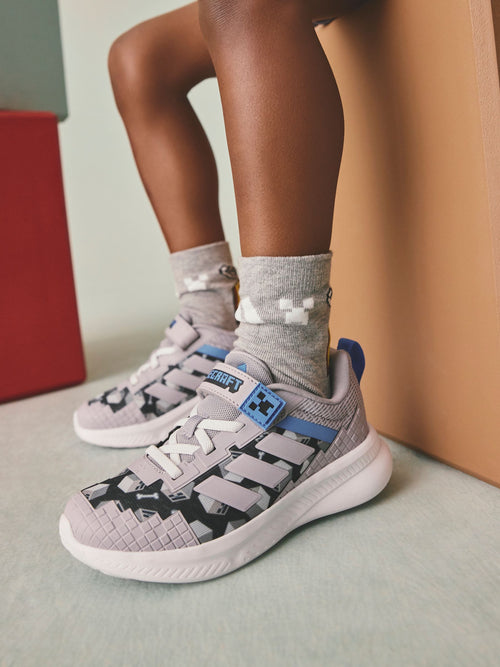 adidas Grey Minecraft Forarun 4.0 Kids Trainers image 1