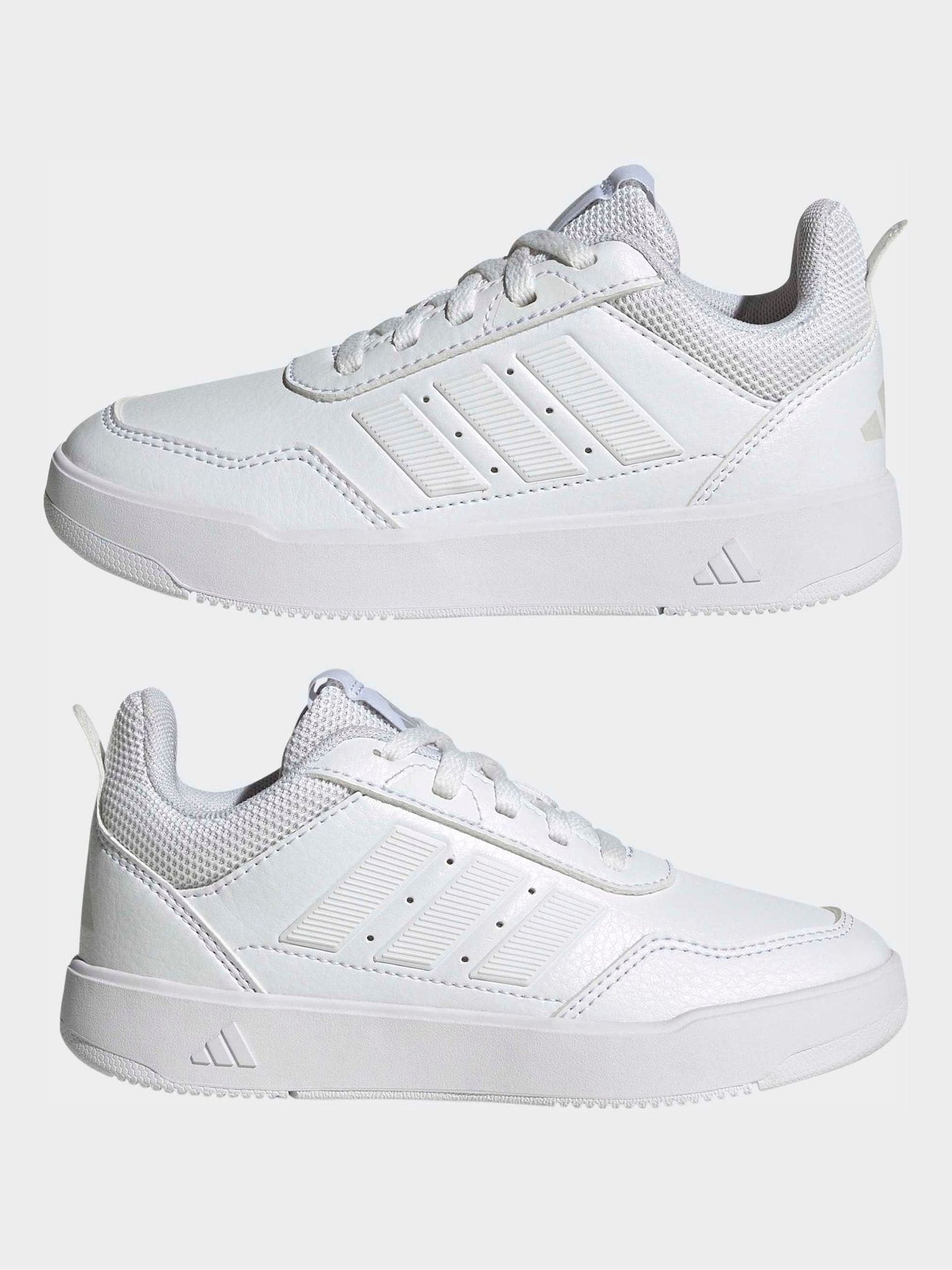adidas White Lace Up Tensaur Sport 3.0 Junior Trainers image 3