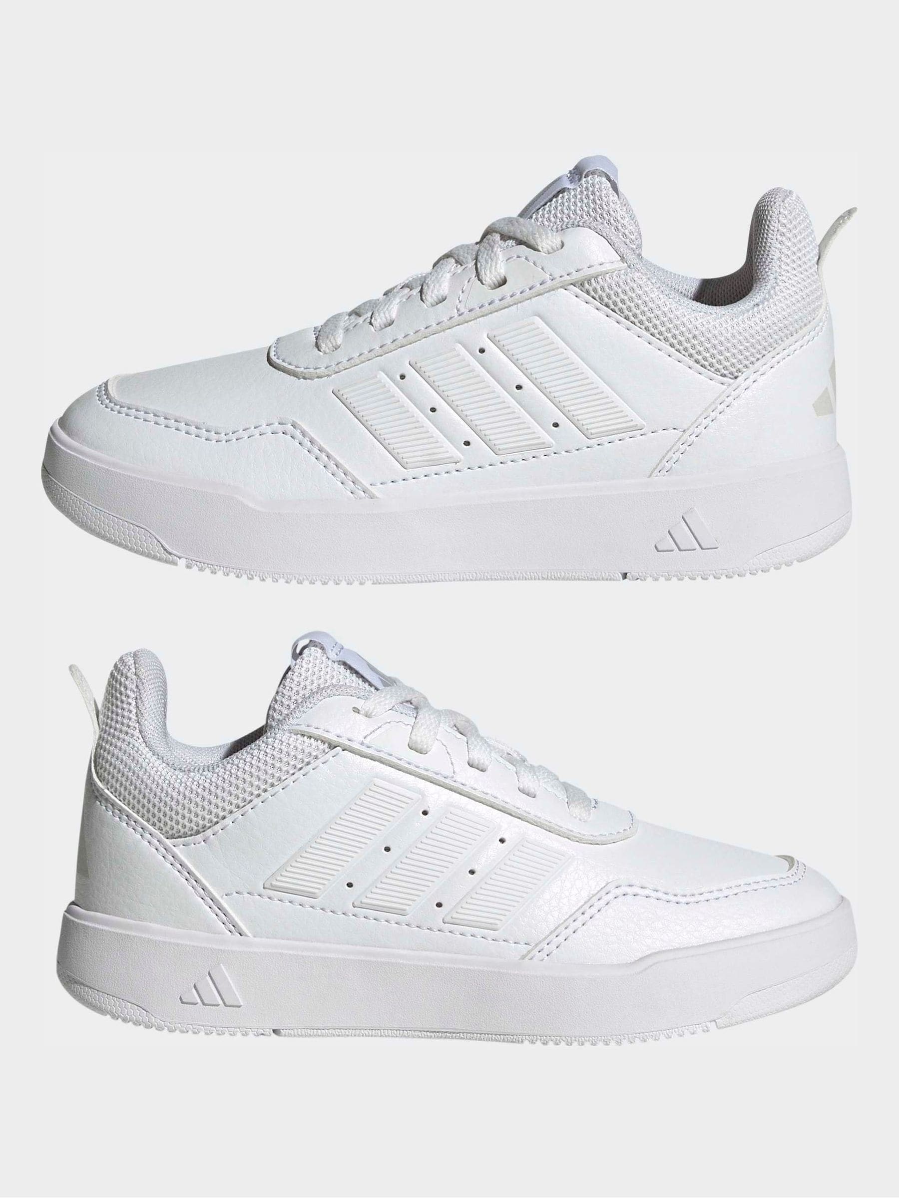 adidas White Lace Up Tensaur Sport 3.0 Junior Trainers image 3