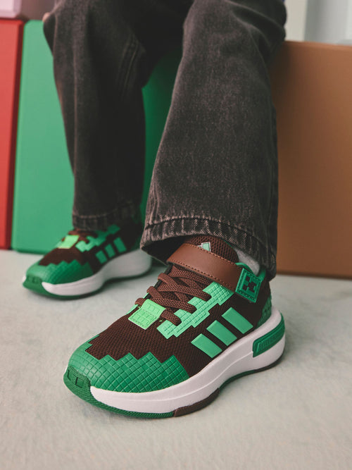adidas Brown Minecraft Pro Elastic Lace Kids Trainers image 1
