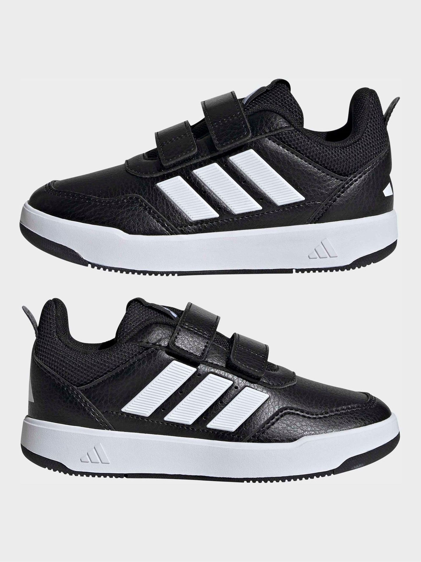 adidas Black/White Hook and Loop Tensaur Sport 3.0 Junior Trainers image 6